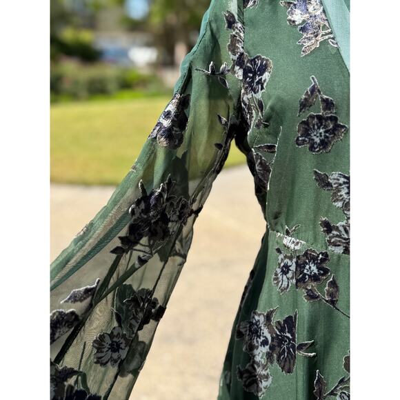 MSRP $138 J.O.A. By Anthropologie Flocked Chiffon Mini Size S | SAME DAY SHIP - Picture 4 of 8